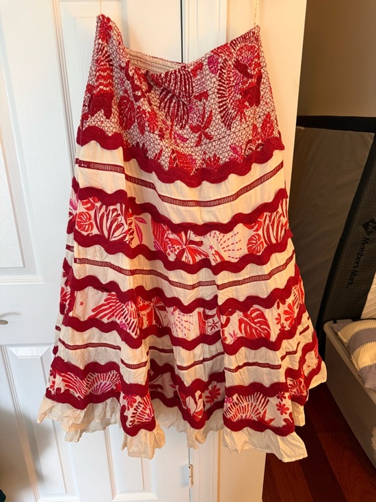 FARM Rio Dresses & Skirts - FARM Rio SET Red and Cream Tiered Circle Skirt with matching top